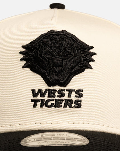 New Era Wests Tigers 'Chrome Black' 9FORTY A-Frame Snapback White/Black