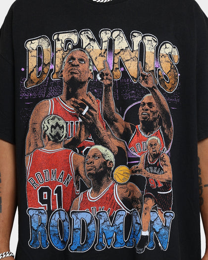 Rodman Brand Cartoon Vintage T-Shirt Washed Black