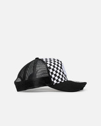 New Era New York Yankees 'Checker Trucker' 9FORTY A-Frame Trucker Snapback White