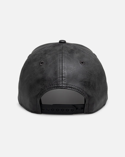 New Era New York Yankees 'Tonal Cracked Leather' 9FORTY A-Frame Snapback Black
