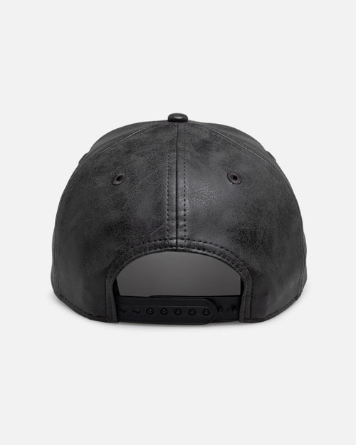 New Era New York Yankees 'Tonal Cracked Leather' 9FORTY A-Frame Snapback Black