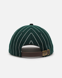 New Era Los Angeles Lakers 9FIFTY Retro Melton Pinstripe Strapback Dark Green/Black