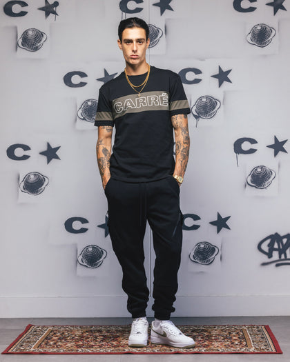 Carre Bars T-Shirt Black/Khaki