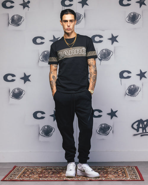 Carre Bars T-Shirt Black/Khaki