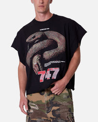 MNML Snake Cutoff Muscle T-Shirt Vintage Black