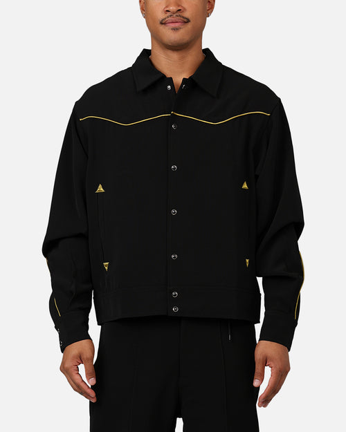 MNML Rodeo Stitch Button Up Jacket Black/Gold