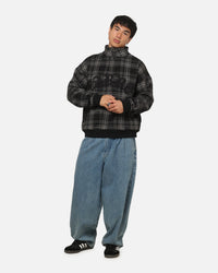Carre Gridlock 1/4 Zip Crewneck Black Plaid