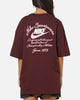 Nike Women's Sportswear Country Club Graphic Oversized T-Shirt Burgundy