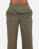 Ed Hardy Dragon Trackpants Washed Olive