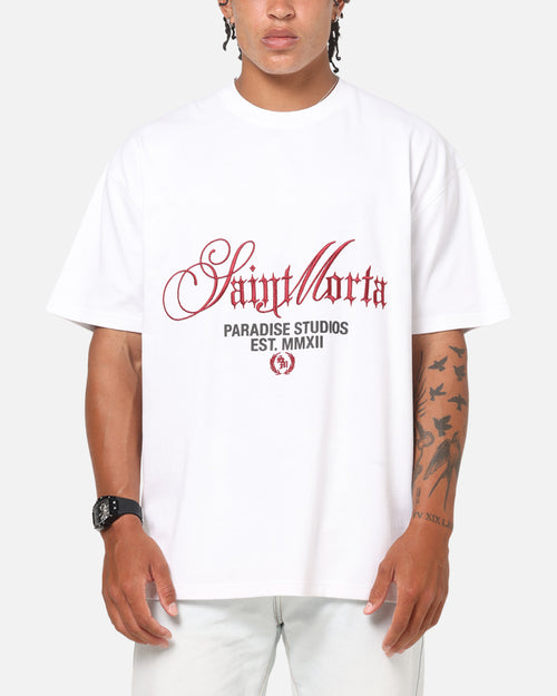 Saint Morta Regal Scripture Boxy T-Shirt White