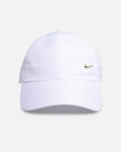 Nike Dri-FIT Club Unstructured Metal Swoosh Strapback Cap White