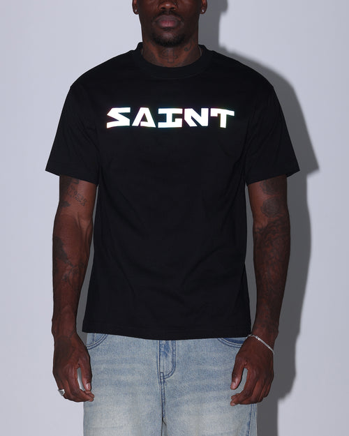 Saint Morta Lafayette V2 Scripture T-Shirt Black/Iridescent