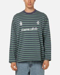 Carre Collective Stripe Long Sleeve T-Shirt Navy Stripe