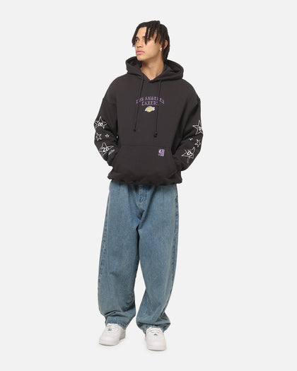 Mitchell & Ness Los Angeles Lakers Blackletter Champs Box Hoodie Washed Black