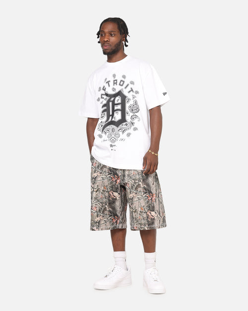 New Era Detroit Tigers Paisley Oversized T-Shirt White