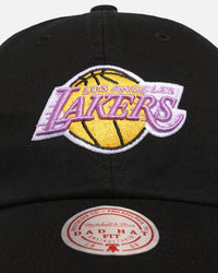 Mitchell & Ness Los Angeles Lakers 'Team Logo' Dad Fit Strapback Black