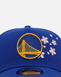 New Era Golden State Warriors 'Cherry Blossoms' 9FORTY A-Frame Snapback Official Team Color