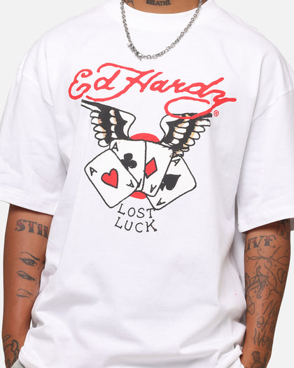 Ed Hardy Lost Luck T-Shirt White