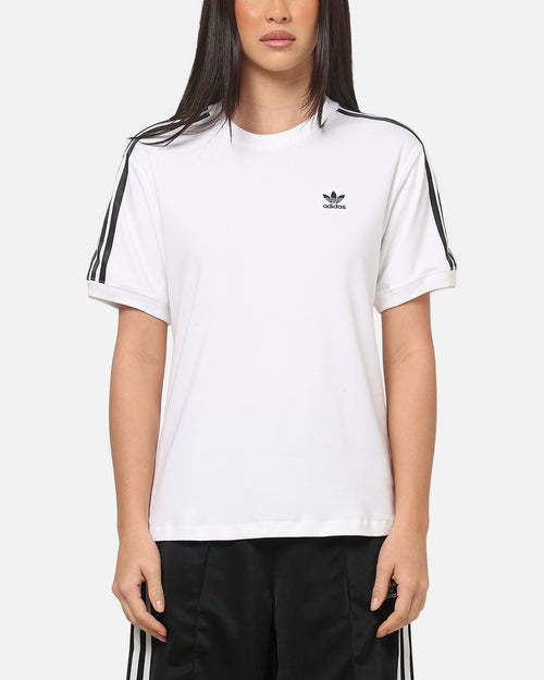 Adidas Women's 3 Stripe T-Shirt White/Black