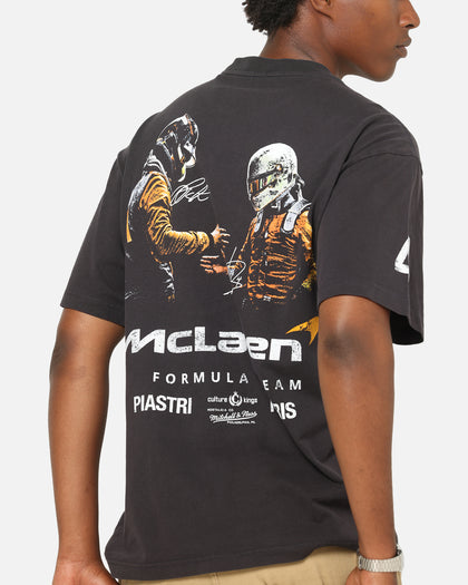 Mitchell & Ness X Mclaren Piastri And Norris Team Mates T-Shirt Washed Black