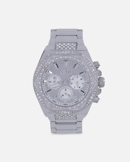 Guess Mainline Fury Glitz Bracelet Watch Silver