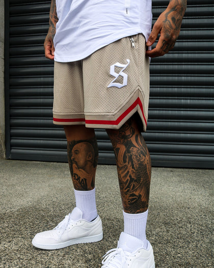 Saint Morta Envogue All-Star Basketball Shorts Stone/Red
