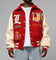 Loiter Heaven Varsity Jacket Red/Off White