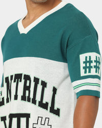 BEENTRILL Numerals Football Jersey Cream/Green