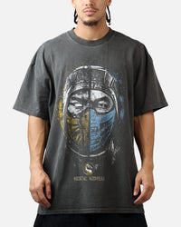 73Studio X Mortal Kombat Split Faces T-Shirt Washed Charcoal