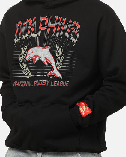 Bleacher Athletic Dolphins NRL Adult Club Wreath Hoodie Black