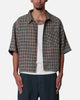 MNML Washed Poplin Over Button Up Shirt Green/Brown