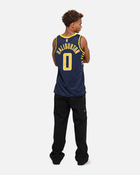 Nike Tyrese Haliburton Indiana Pacers #0 Icon Edition 2022/23 Nike Dri-Fit NBA Swingman Jersey College Navy