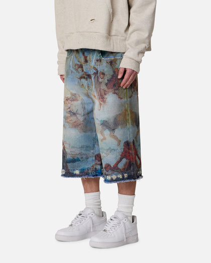 MNML Ultra Baggy Angel Denim Shorts Multi