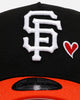 New Era San Francisco Giants 'Team Color Hearts' 9FORTY A-Frame Snapback Black/Orange