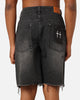 Saint Morta Baggy Denim Shorts Black Shadow