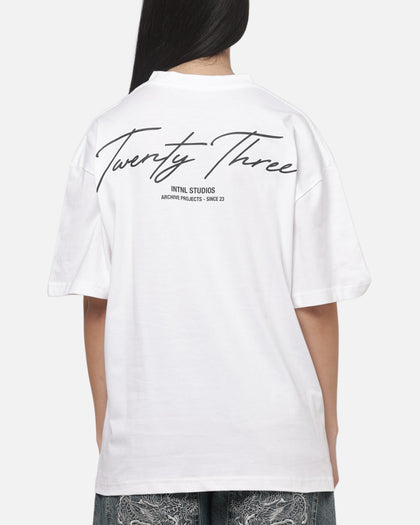 XXIII Script T-Shirt White/Black