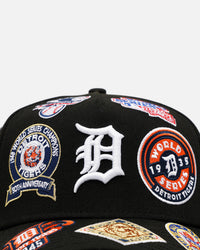 New Era Detroit Tigers 'All Over Embroidery' 9FORTY A-Frame Snapback Black