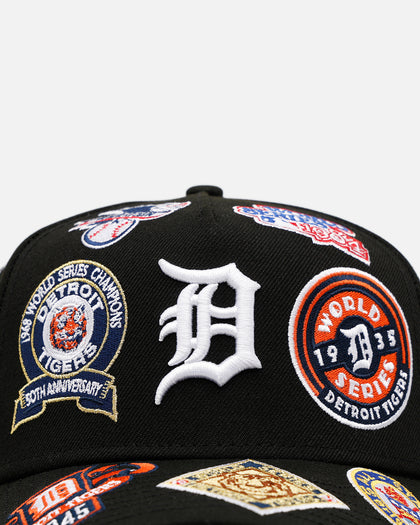 New Era Detroit Tigers 'All Over Embroidery' 9FORTY A-Frame Snapback Black