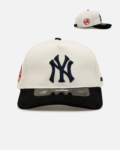 Pro Standard New York Yankees 'Signature Suede' Pro Pinch Strapback Off White/Black