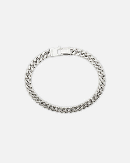 Guess Mainline Lo Studio 8mm Curb Chain Silver Bracelet Silver