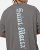 Saint Morta La Muerte Script T-Shirt Washed Charcoal