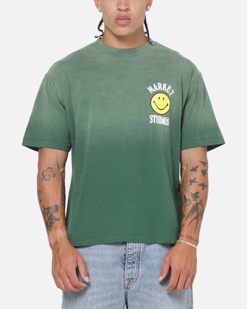 Market Smiley Lockup T-Shirt Dark Green