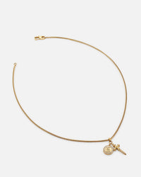 Guess Mainline Rebel Knight 26" 4G Coin And Dagger Necklace Gold