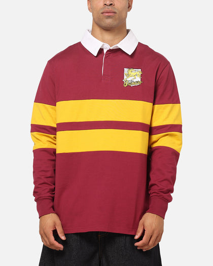 Bleacher Athletic Brisbane Broncos NRL Legacy Rugby Polo Shirt Maroon