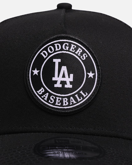 New Era Los Angeles Dodgers 'Stripe' 9FORTY A-Frame Trucker Snapback Black/White