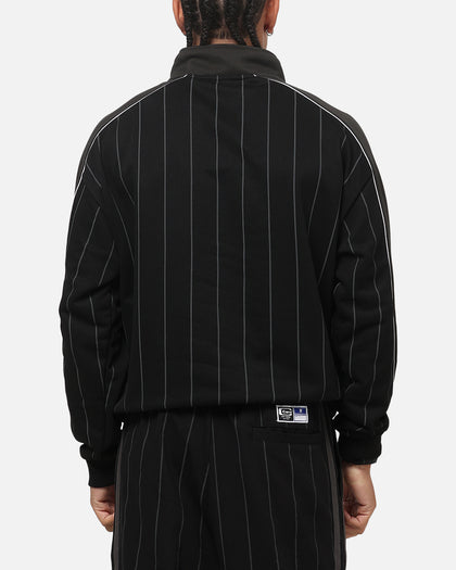 Carre Las Vegas City Series Quarter Zip Crewneck Black Pinstripe