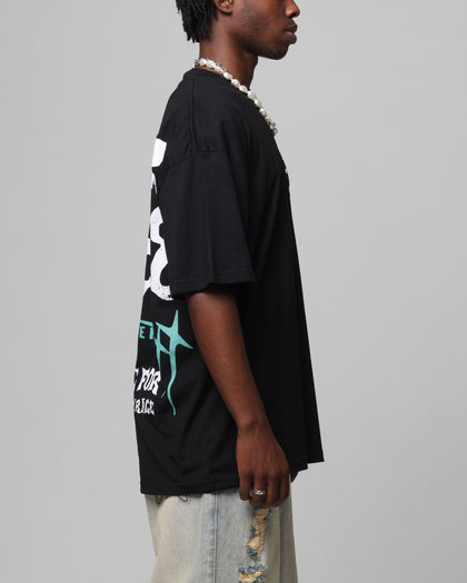 Loiter Staple Logo Drop T-Shirt Black