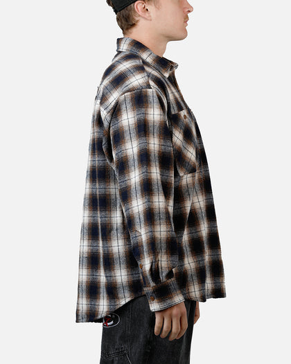 Alpha Industries Unfrm Flannel Button Up Shirt Rust