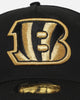New Era Cincinnati Bengals 'NFL Black & Gold Embroidery' 9FORTY A-Frame Snapback Black/Gold