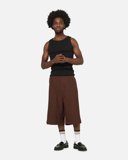 Carre Heritage Pleated Shorts Brown